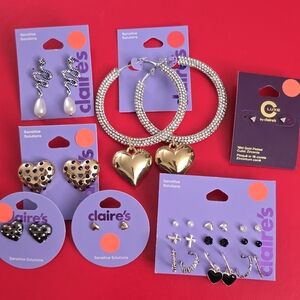 New Set of 7 Claire's Earrings Bundle